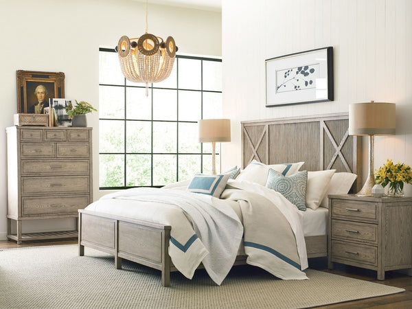 American Drew Canton Panel Bed West Fork King Headboard