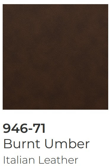 Flexsteel Harrison Leather Triple Power Console Loveseat with Heat & Massage in Burnt Umber