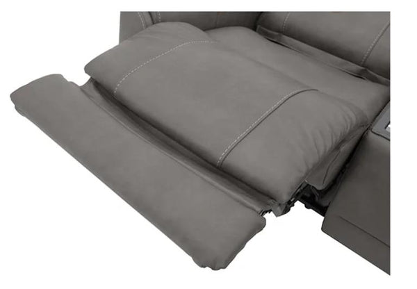 Flexsteel Latitudes Motion Carter Smoke Gray Power Fabric Sectional