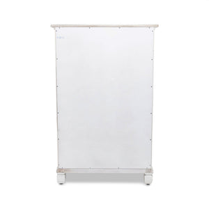 Seawinds Islamorada Clean White & Grey Distressed Grey 5-Drawer Chest