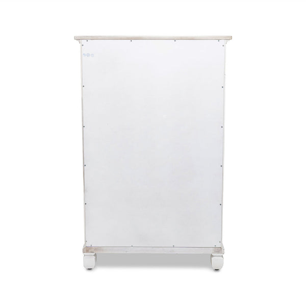 Seawinds Islamorada Clean White & Grey Distressed Grey 5-Drawer Chest
