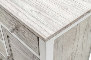 Seawinds Islamorada Clean White & Grey 6-Drawer 2-Door Dresser