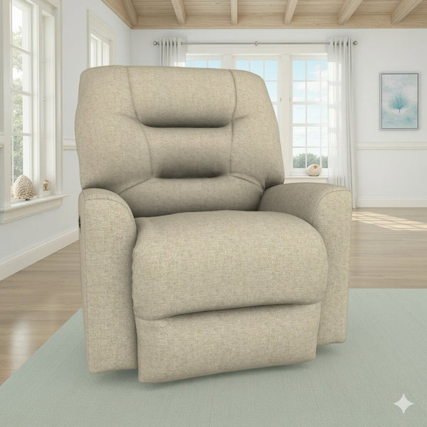 Best Chair Nika Manual Fabric Rocker Recliner in Cappucino