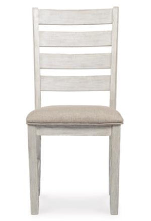 Skempton Upholstered Dining Side Chair White/Light Brown