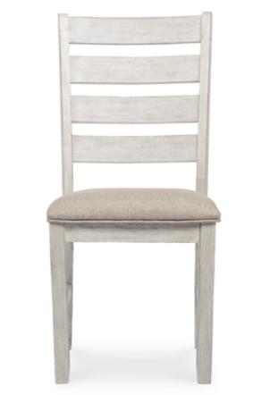 Skempton Upholstered Dining Side Chair White/Light Brown