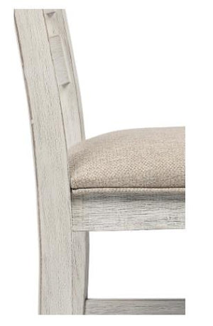 Skempton Upholstered Dining Side Chair White/Light Brown