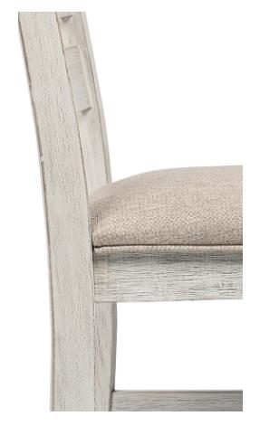 Skempton Upholstered Dining Side Chair White/Light Brown