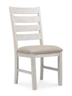 Skempton Upholstered Dining Side Chair White/Light Brown