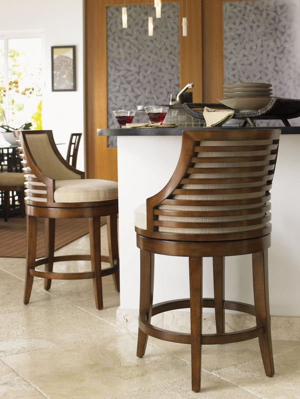 Tommy Bahama Home by Lexington Ocean Club Cabana Swivel Counter Stool