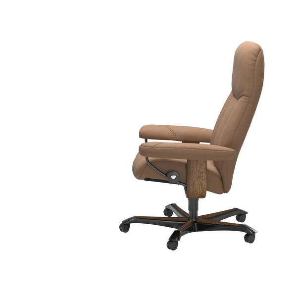 Stressless Consul Batick Latte/Teak Medium Home Office Desk Chair