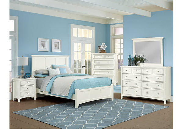 Vaughan-Bassett Queen Mansion Bed Bonanza White