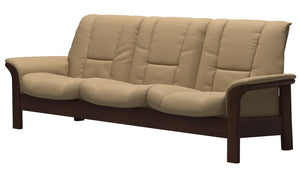 Stressless Buckingham Brown Low Back Paloma Sofa