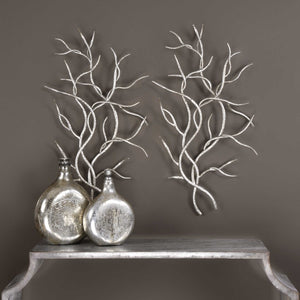 Uttermost Silver Branch Set of 2