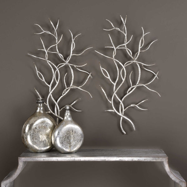 Uttermost Silver Branch Set of 2