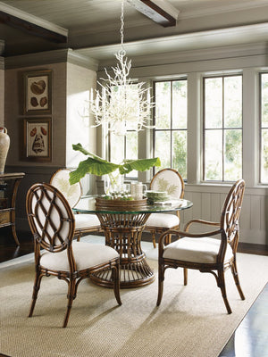 Bali Hai by Tommy Bahama Home 54 Glass Top Dining Table