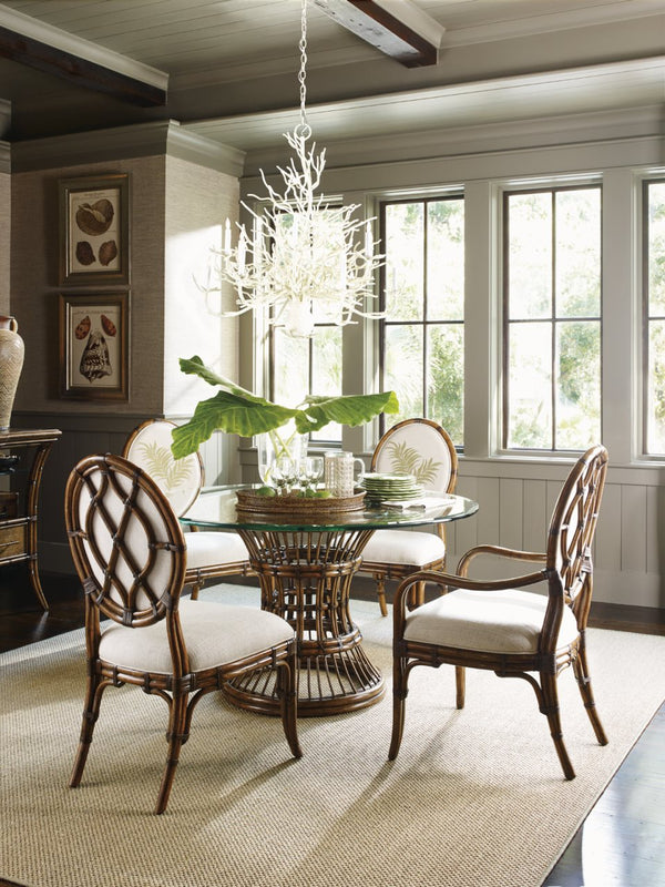 Bali Hai by Tommy Bahama Home 54 Glass Top Dining Table