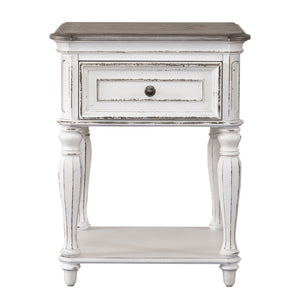Liberty Furniture Magnolia Manor Antique White Leg Nightstand