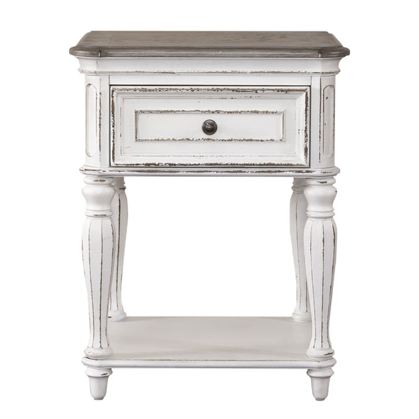 Liberty Furniture Magnolia Manor Antique White Leg Nightstand