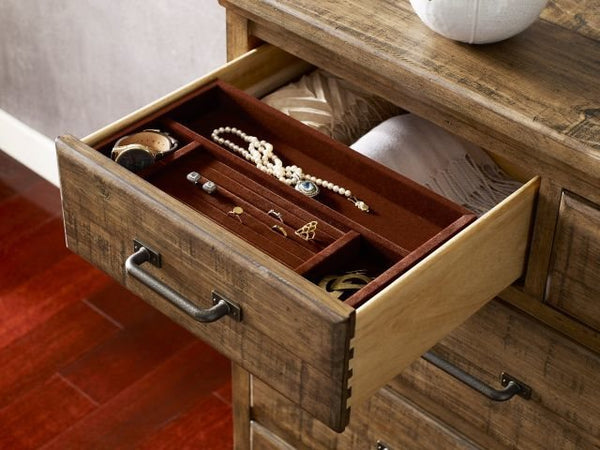 Kincaid Plank Road Westwood 9-Drawer Bureau Dresser in Stone