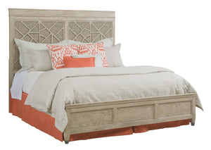 American Drew Vista Oyster Altamonte Bed White Oak King Headboard