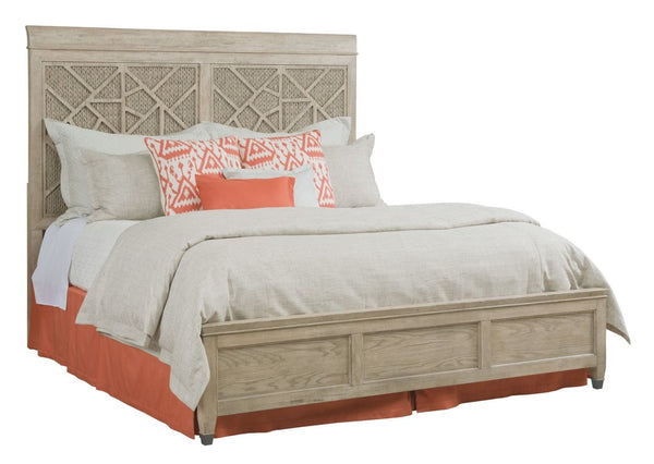 American Drew Vista Oyster Altamonte Bed White Oak King Headboard
