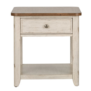 Liberty Furniture Farmhouse Reimagined End Table with Baskets