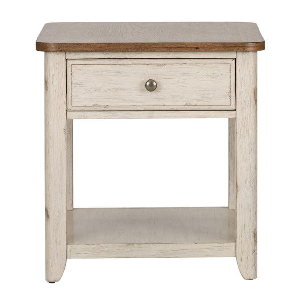 Liberty Furniture Farmhouse Reimagined End Table with Baskets