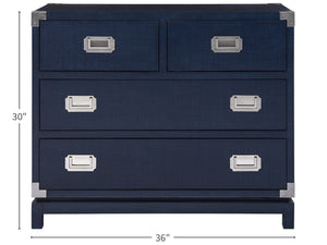 Universal Escape Coastal Living 4-Drawer Marina Blue Chest