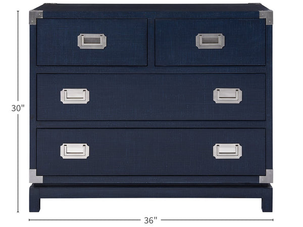 Universal Escape Coastal Living 4-Drawer Marina Blue Chest