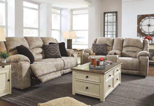 Bolanburg Pastoral Charm Castered Coffee Table with 4-Drawer Lift Top Two-tone