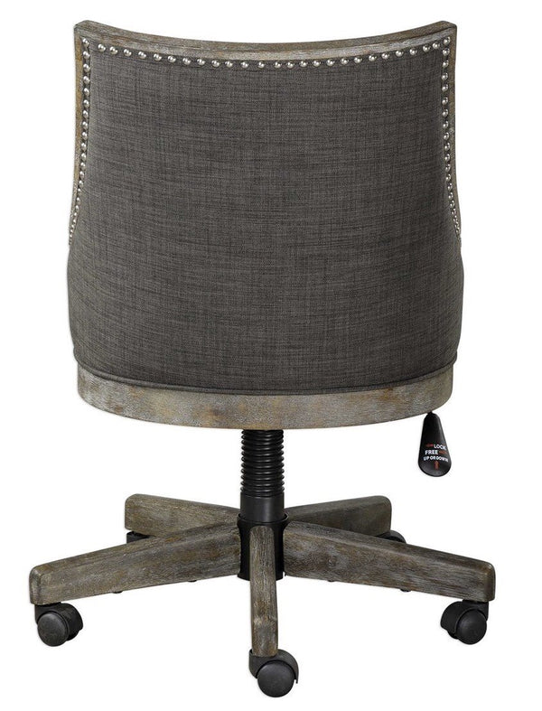 Uttermost Aidrian Heavy Gray Desk Chair