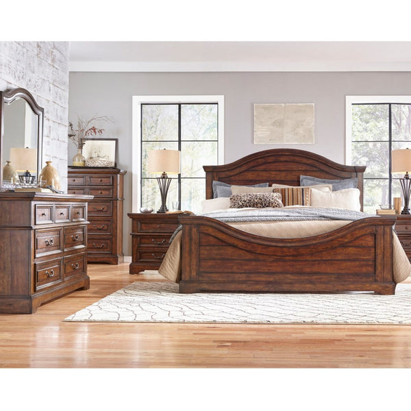 American Woodcrafters Stonebrook King Panel Headboard Tabacco