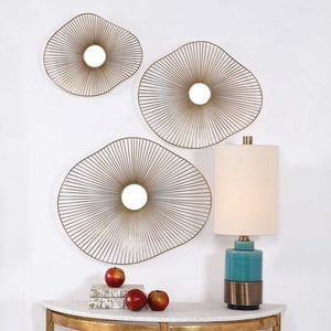Uttermost Avarie 3-Piece Gold Metal Wall Art Set