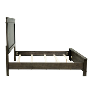Liberty Furniture Thornwood Hills Rock Beaten Brown With Saw Cuts Queen Planked Panel Headboard