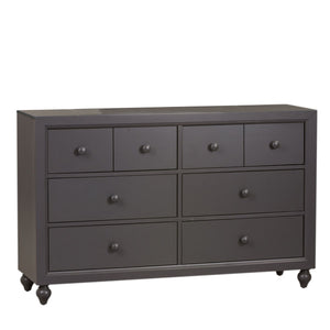 Liberty Furniture Cottage View Dark Gray 6-Drawer Dresser with Wood Knob Hardware