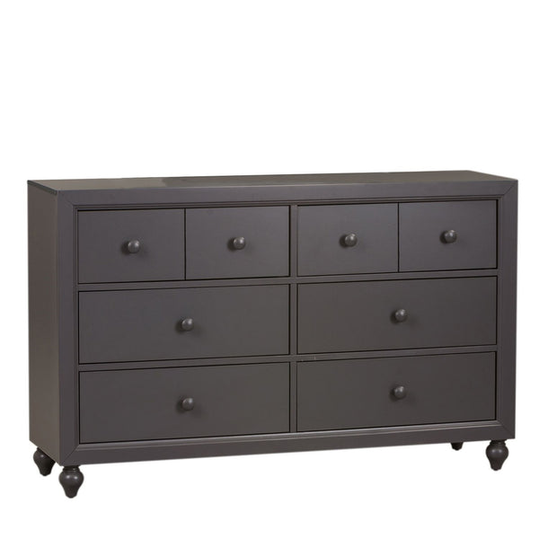 Liberty Furniture Cottage View Dark Gray 6-Drawer Dresser with Wood Knob Hardware