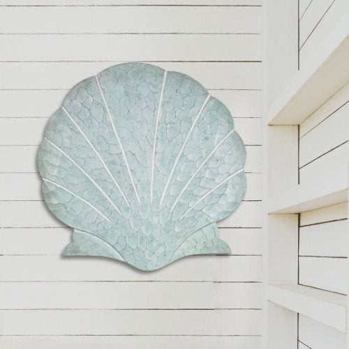 T.I. Design Scallop Shell Seafoam Wall Art
