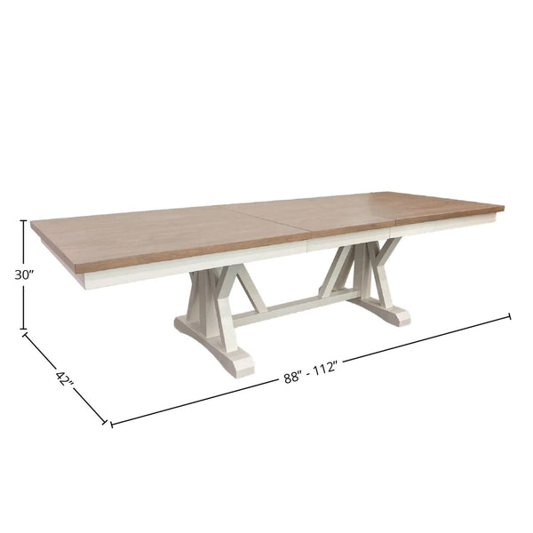 Parker House Americana Modern Trestle Dining Table & Side Chairs Set with Butterfly Leaf