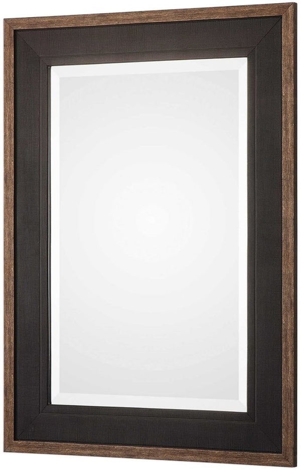Uttermost Staveley Rustic Black Mirror