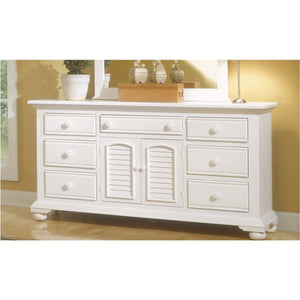 American Woodcrafters Cottage Traditions Clean White Finish White Triple Dresser