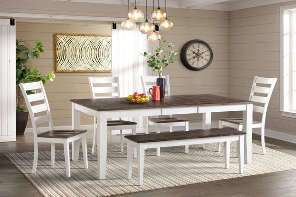 Intercon Kona Gray & White Transitional 42 Inch Dining Table