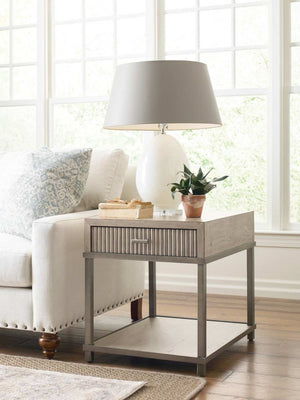 American Drew West Fork Bailey Taupe End Table
