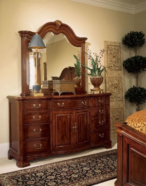 American Drew Cherry Grove Shell Brown Landscape Mirror