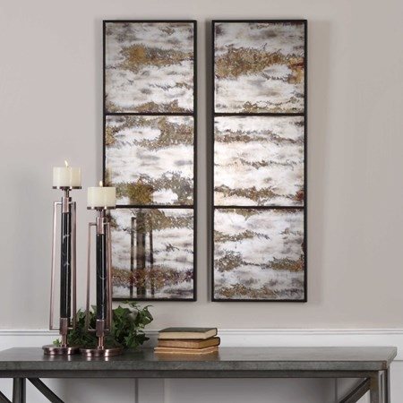 Uttermost Rahila 2-Piece Antiqued Mirror Wall Art