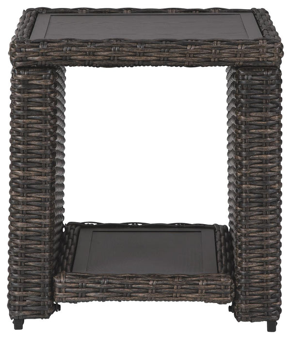 Grasson Lane Outdoor End Table Brown