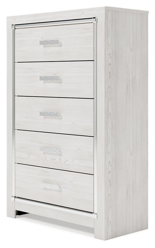 Altyra 5-Drawer Chest White