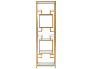 Artistica Home by Lexington Metal Designs Gold Leaf Metal Slim Suspension Bookcase