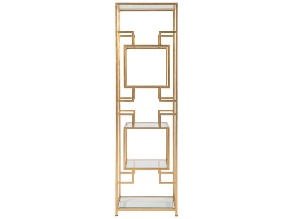 Artistica Home by Lexington Metal Designs Gold Leaf Metal Slim Suspension Bookcase