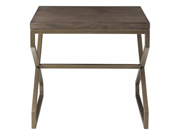 Artistica Home by Lexington Cohesion Program Edict 26 Inch Square Mahogany Wood End Table Dark Brown