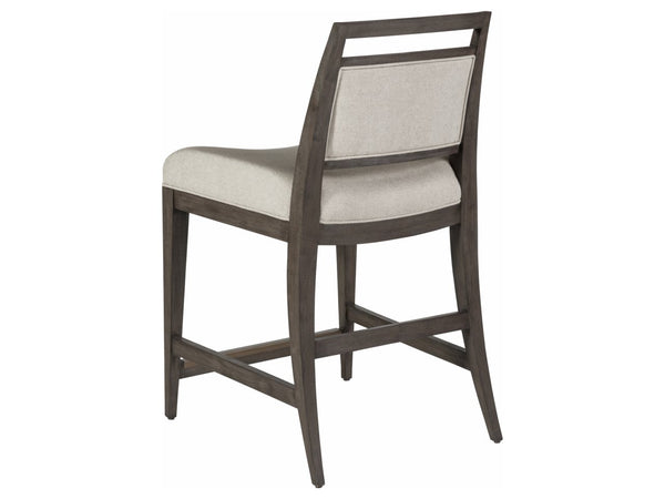 Artistica Home by Lexington Cohesion Program Nico 24.5 Inch Upholstered Wood Counter Stool Dark Brown/Beige